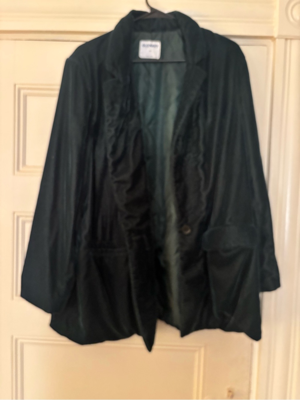 Old Navy dark green velvet blazer